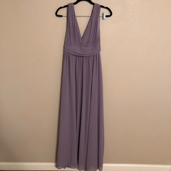 heavenly hues dusty purple maxi dress